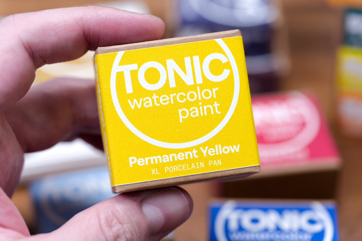 Tonic Watercolor, Porcelain Pan, #040 Signal Yellow
