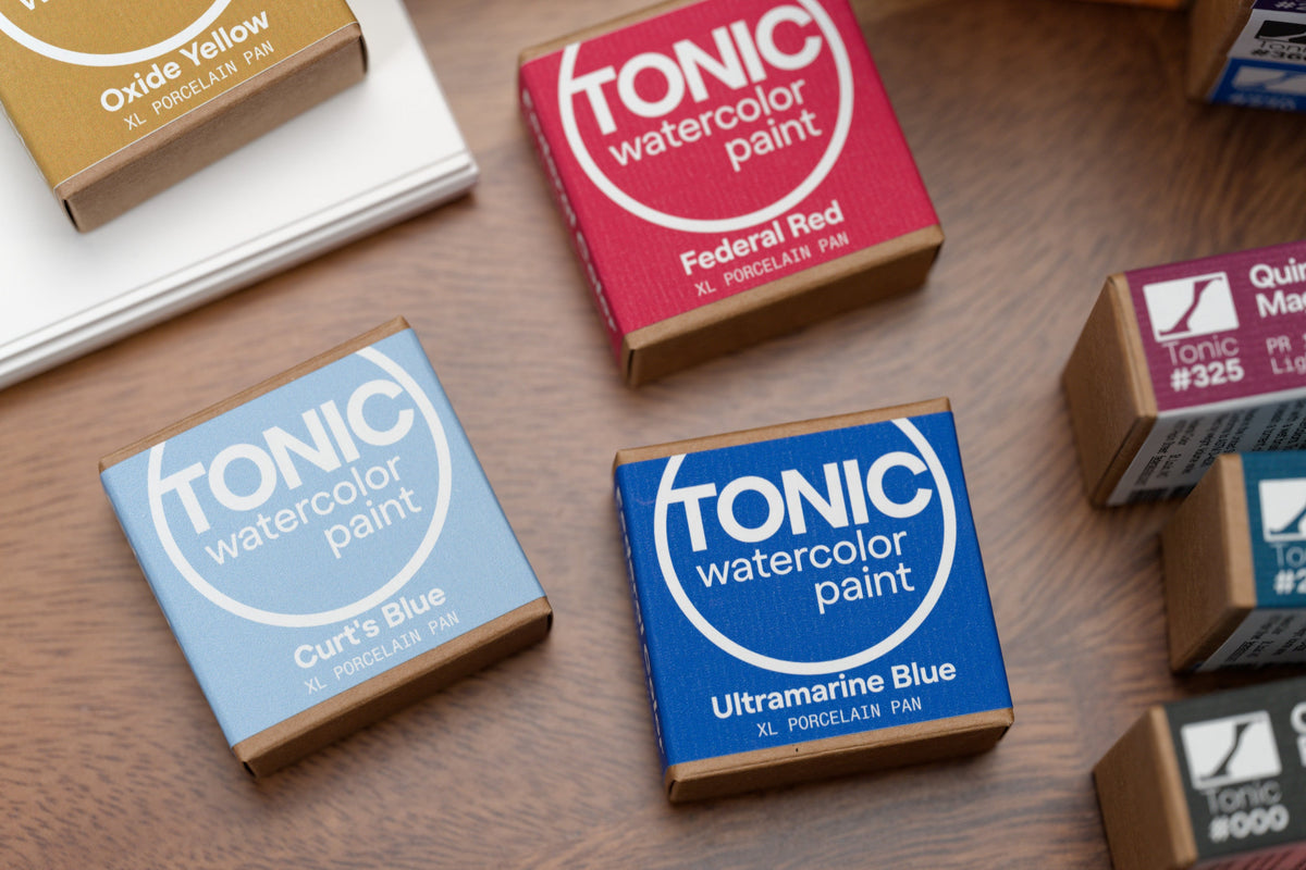 Tonic Watercolor, Porcelain Pan, #230 Phthalo Cyan