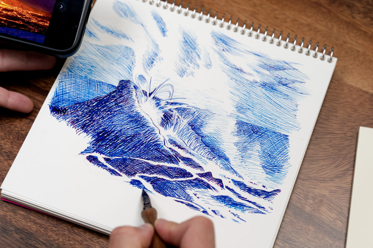 Federal Fountain Pen Ink, 24 mL, Volcanic Blue