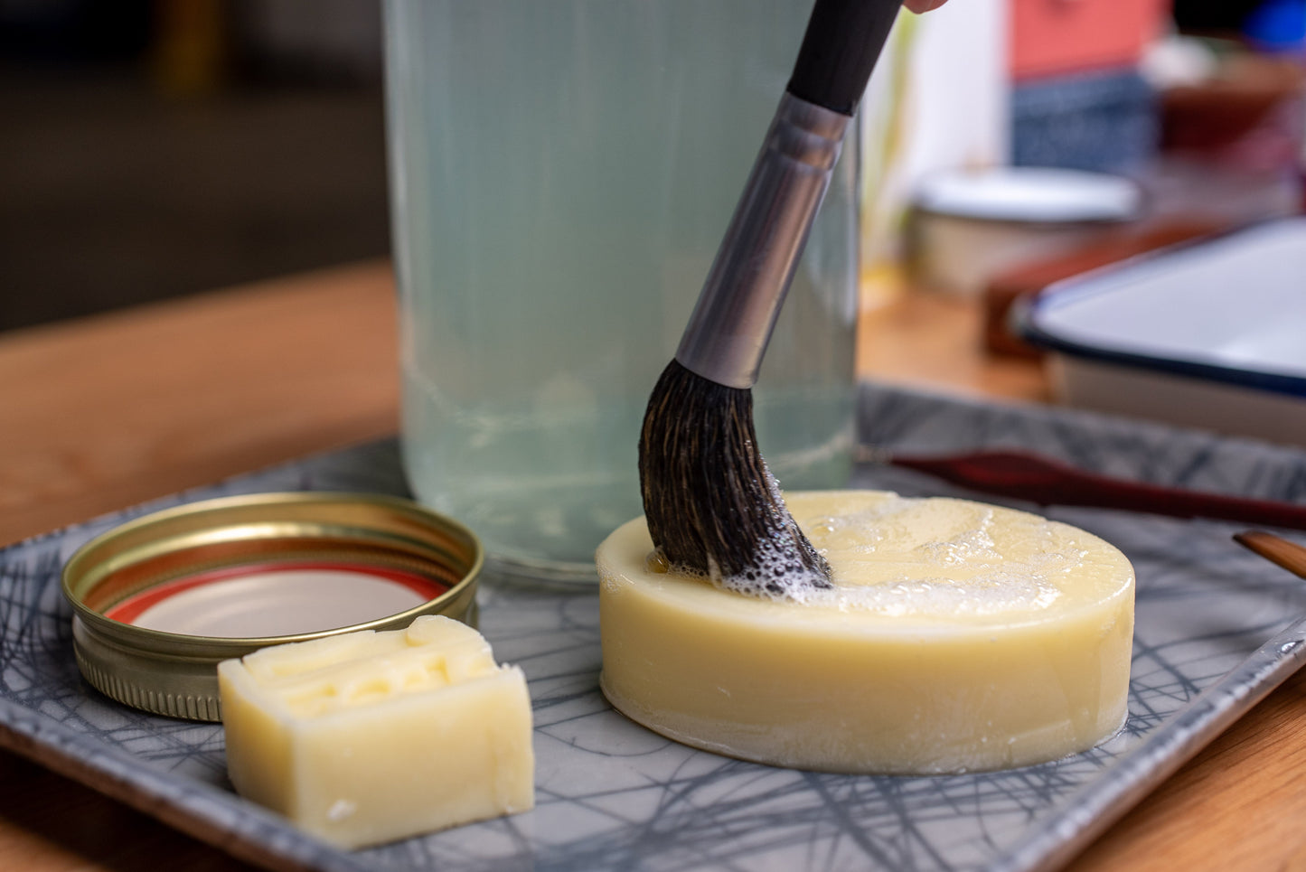 Bergamot Brush Soap, Mini Bar