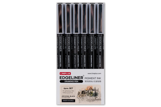 Edgeliner Pigment Pens, Set of 6