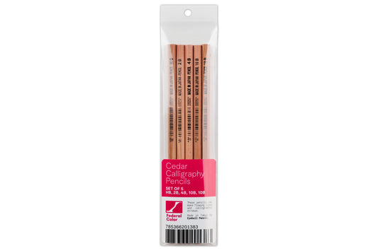 Cedar Calligraphy Pencils, Set of 5