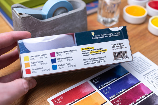 Tonic Watercolor, Core Mixing Set of 6 – Federal Color