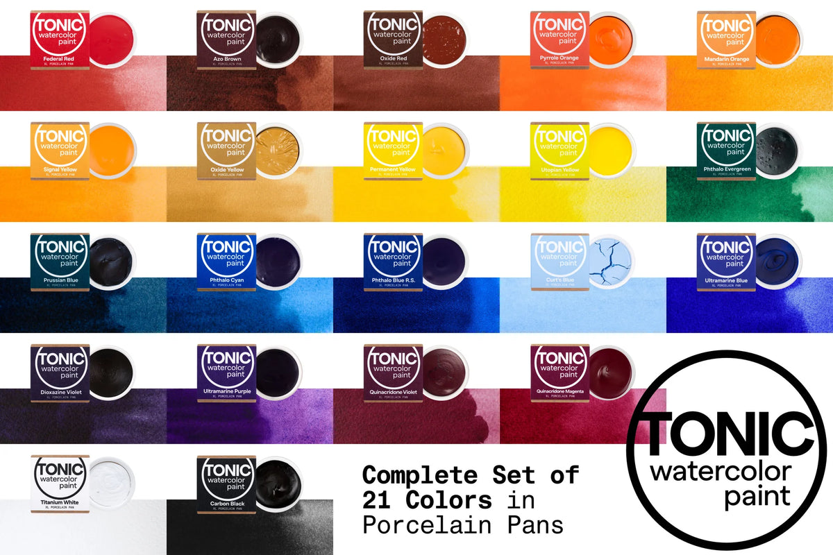 Tonic Watercolor Porcelain Pan Retail Bundle