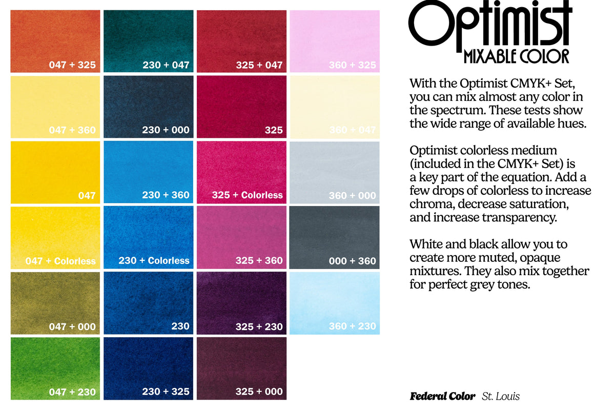 Optimist Pigment Ink, CMYK+ Set of 6