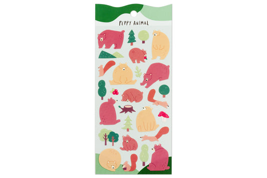 Peppy Animals Sticker Sheet — Bears