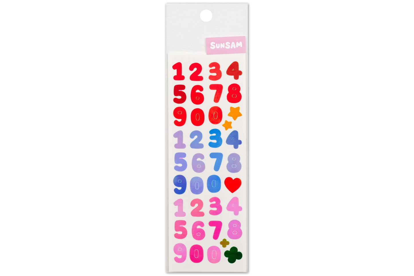 Aurora-Foil Number Sticker Sheet