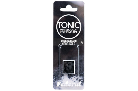 Tonic Watercolor Half Pans, #000 Carbon Black