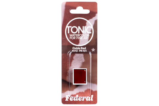 Tonic Watercolor Half Pans, #012 Oxide Red