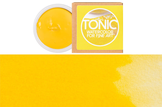 Tonic Watercolor, Porcelain Pan, #047 Permanent Yellow