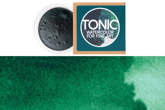 Tonic Watercolor, Porcelain Pan, #130 Phthalo Evergreen