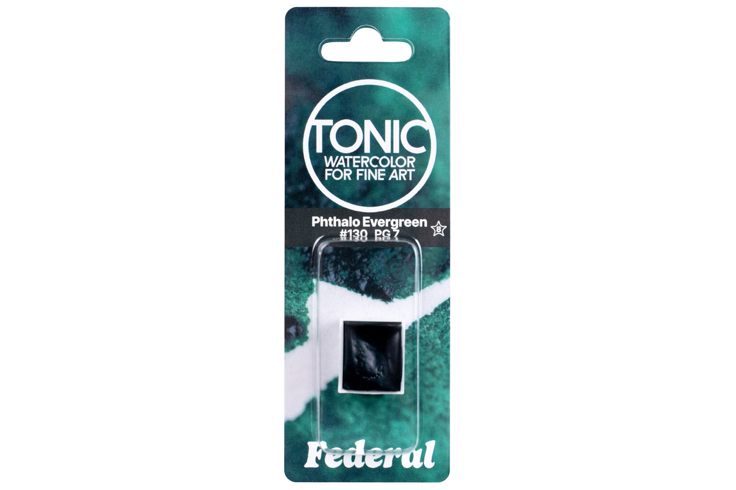 Tonic Watercolor Half Pans, #130 Phthalo Evergreen