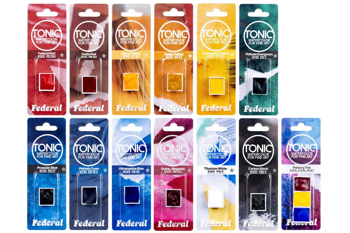 Tonic Watercolor Half Pans, #240 Phthalo Blue Reddish