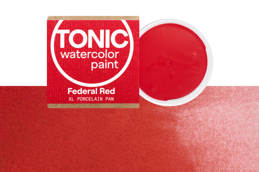 Tonic Watercolor, Porcelain Pan, #002 Federal Red