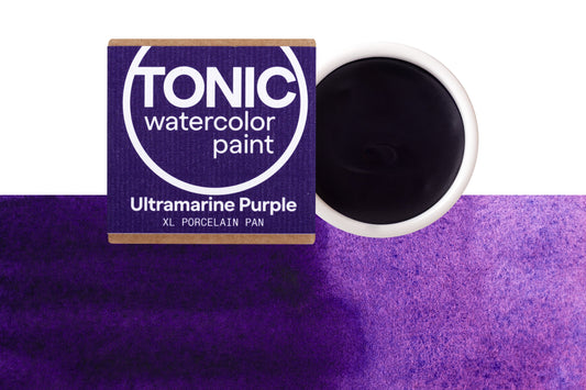 Tonic Watercolor, Porcelain Pan, #275 Ultramarine Purple