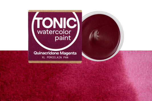 Tonic Watercolor, Porcelain Pan, #325 Quinacridone Magenta