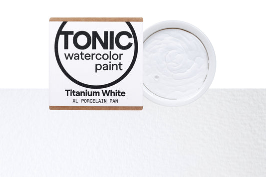Tonic Watercolor, Porcelain Pan, #360 Titanium White
